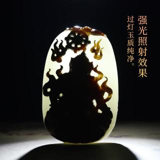 玉籽谣正品和田玉黑皮黄财神把件大师工艺俏色巧雕玉石挂件附鉴定证书