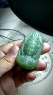 和田玉碧玉观音,有没有喜欢的朋友们